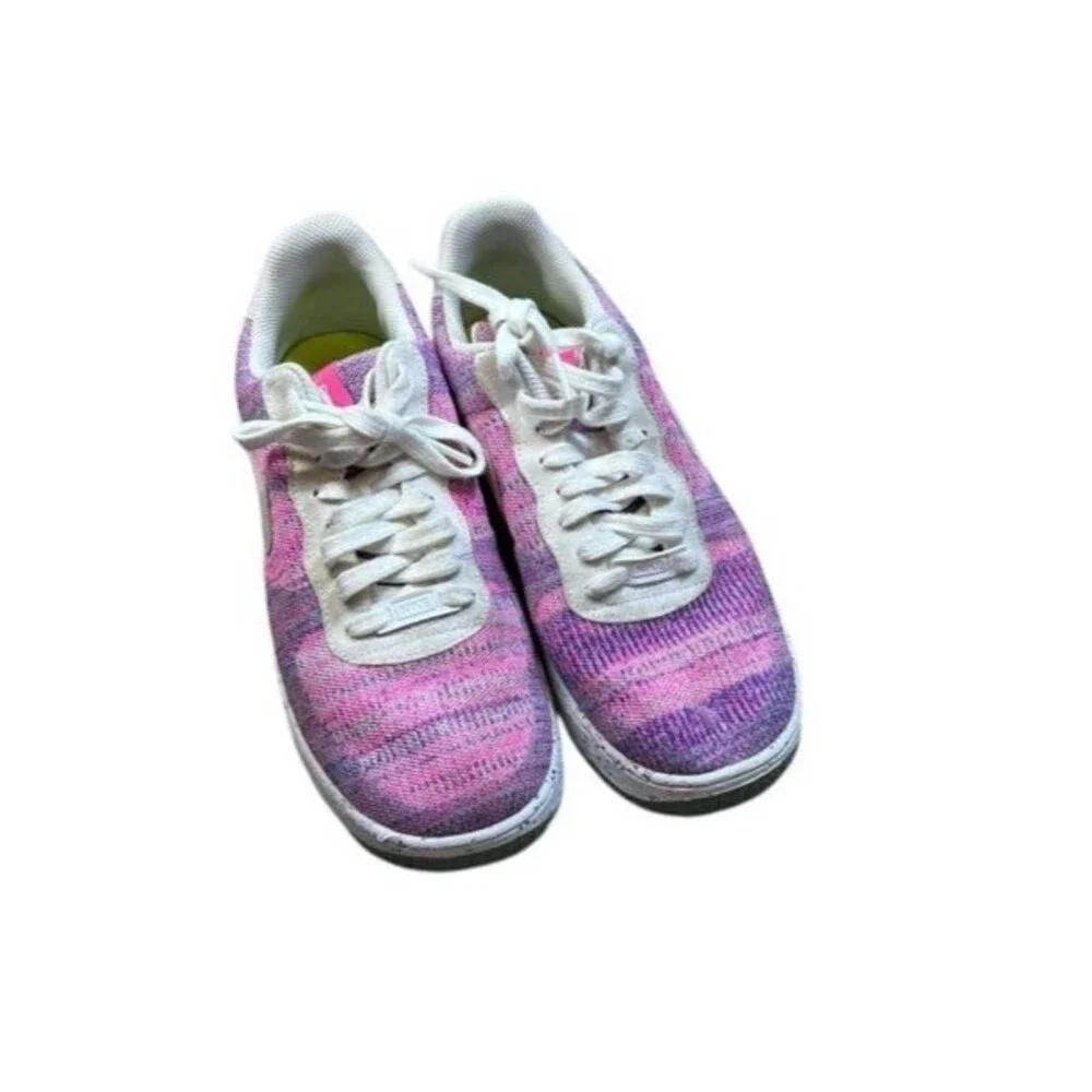 Nike Air Force 1 Crater Flyknit Womens Size 11 Fuchsia Glow DC7273-500 Sneakers - Picture 2 of 10